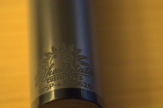 Wheat State Cues Gen 5 Pro Rolled Carbon shaft detail.